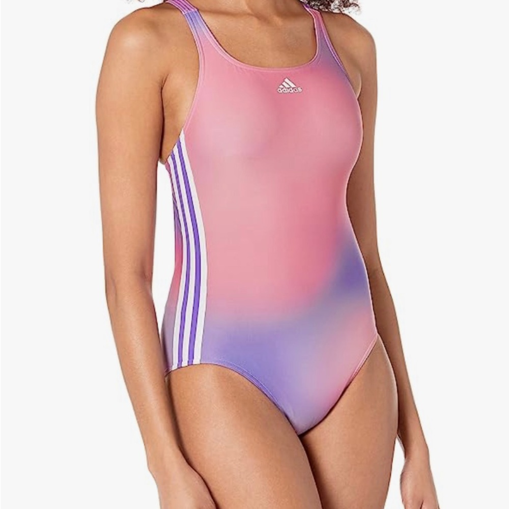NWT Unworn Adidas Melbourne 3 stripe One Piece swimsuit